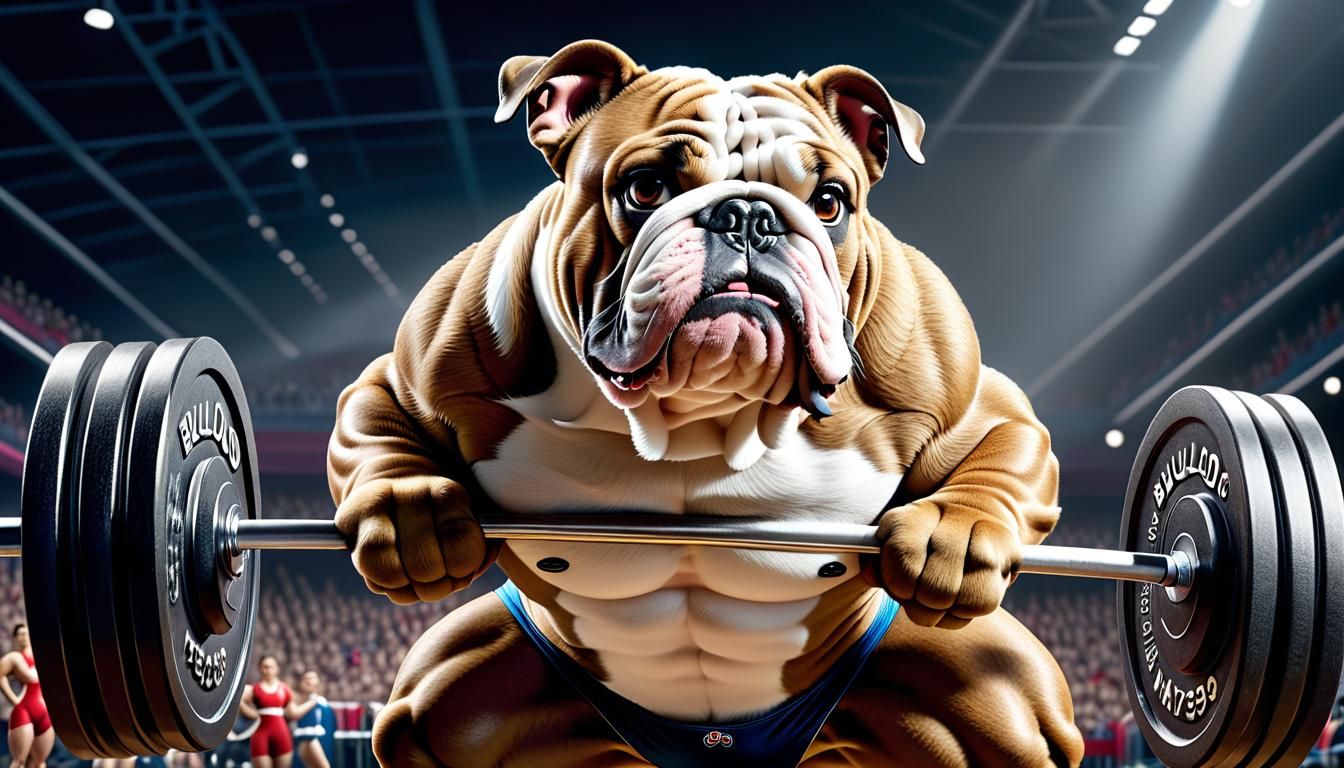 Bulldog Weightlifter