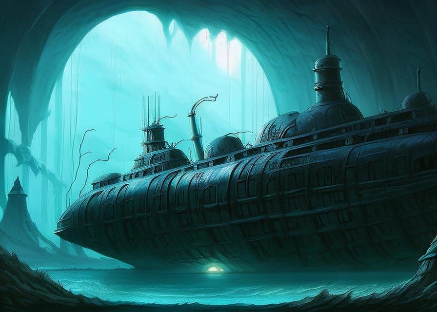 Gothic Underwater Submarine in Fairycore Style