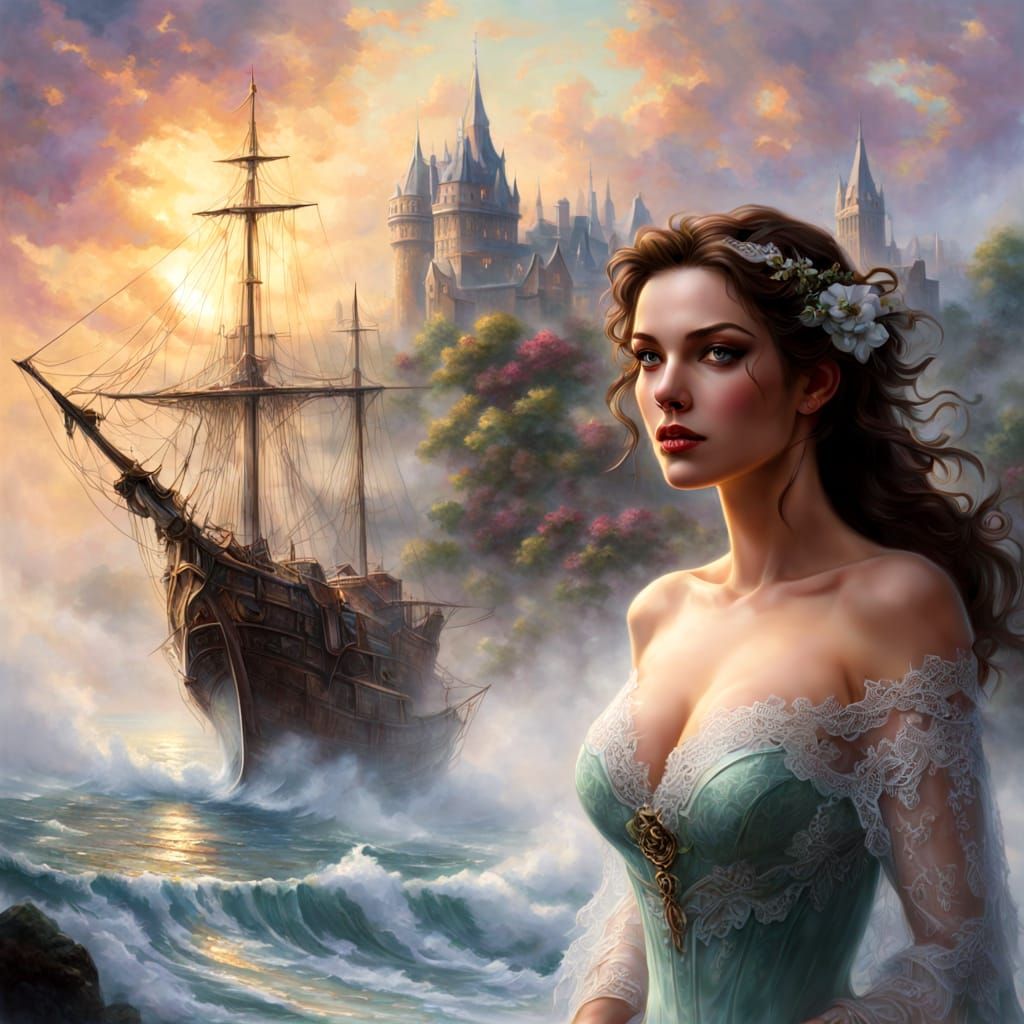 Ethereal Fantasy Goddess in Lace