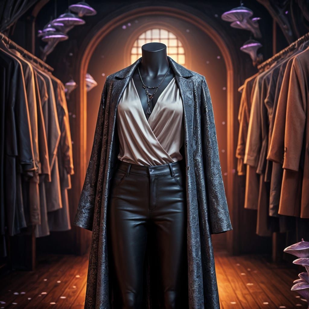 Dark Elf Mannequin in Spider-Silk Coat