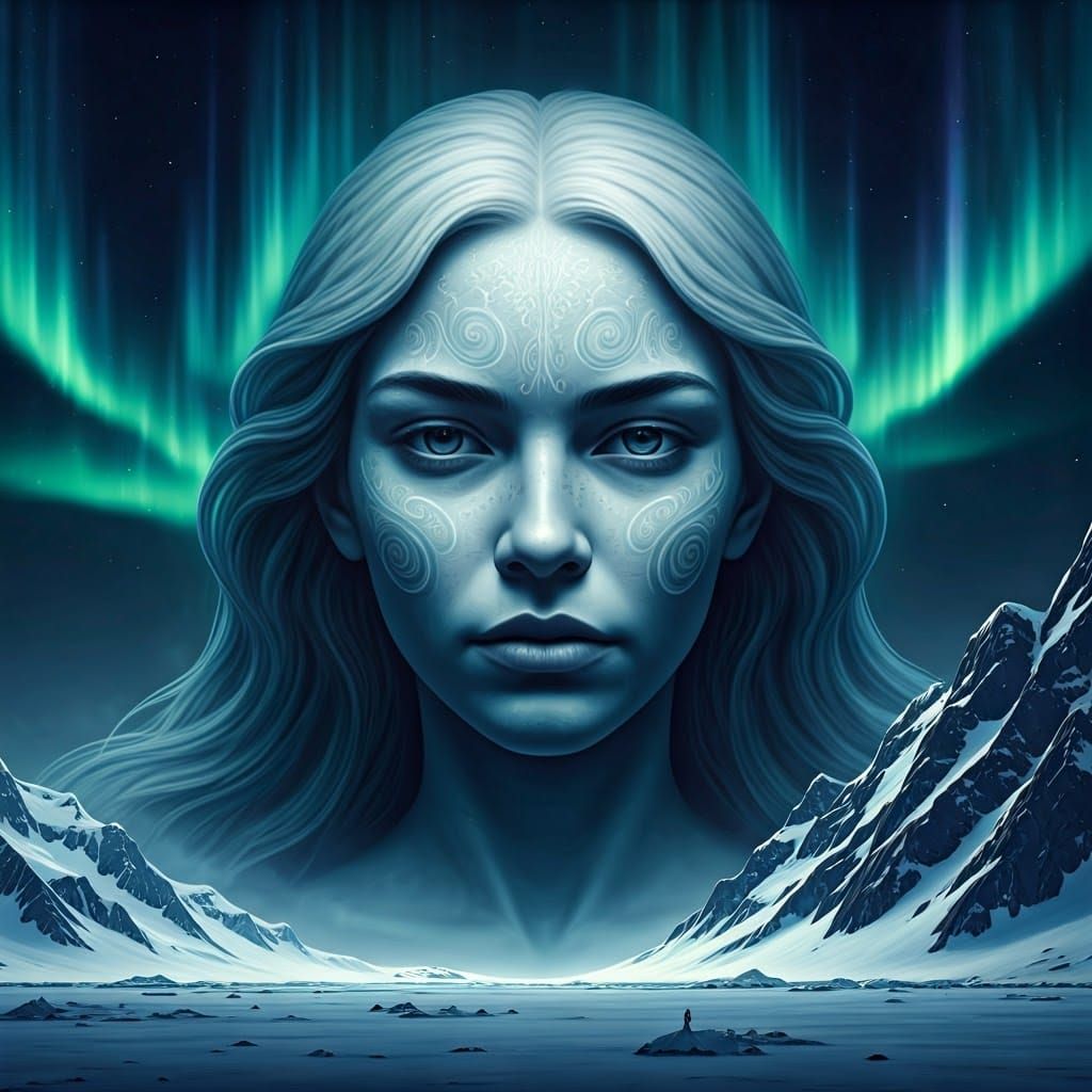 Regal Antarctic Goddess Rises from the Frost