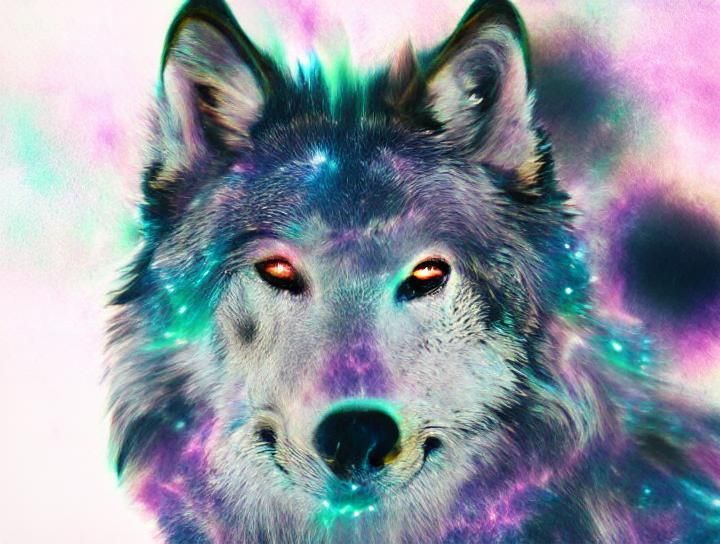 Cosmic Wolf Digital Art