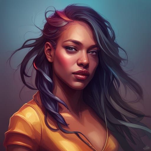 Detailed Portrait: Feeling the Music in Artgerm Style