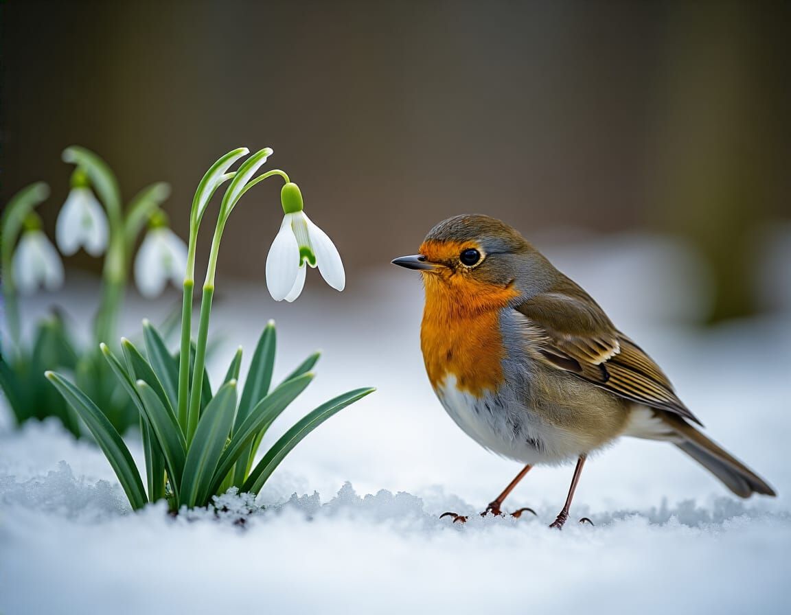 Robin and Snowdrop