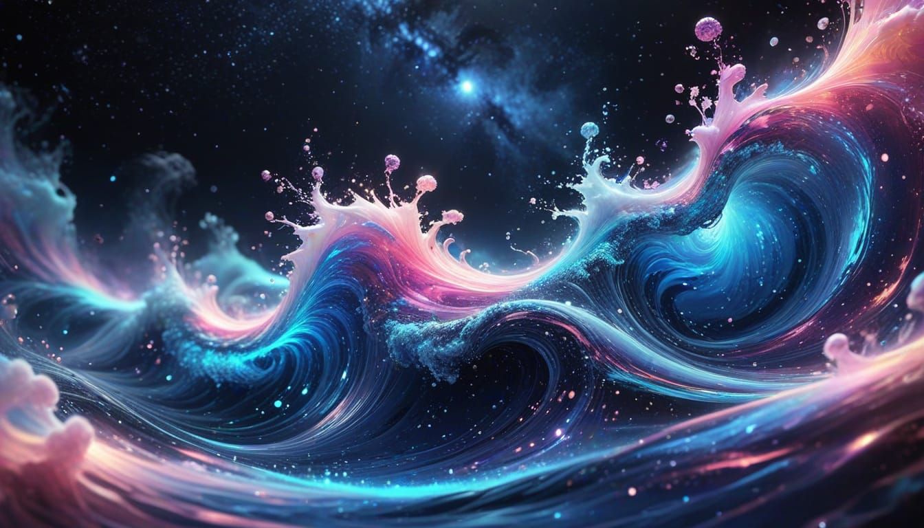 Astral Cosmic Illustration of Breath and Space