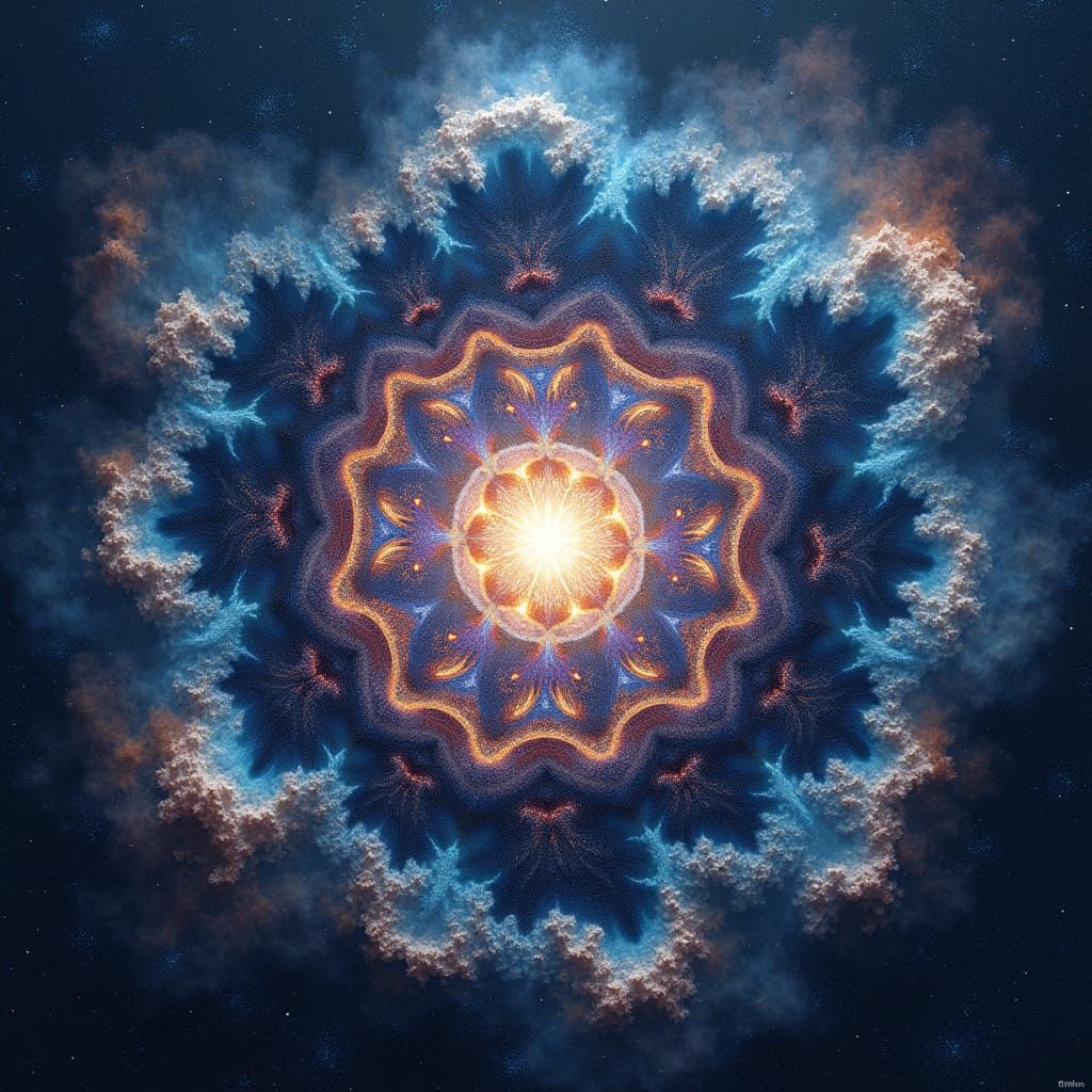 Cosmic Mandala of Galaxies and Stardust