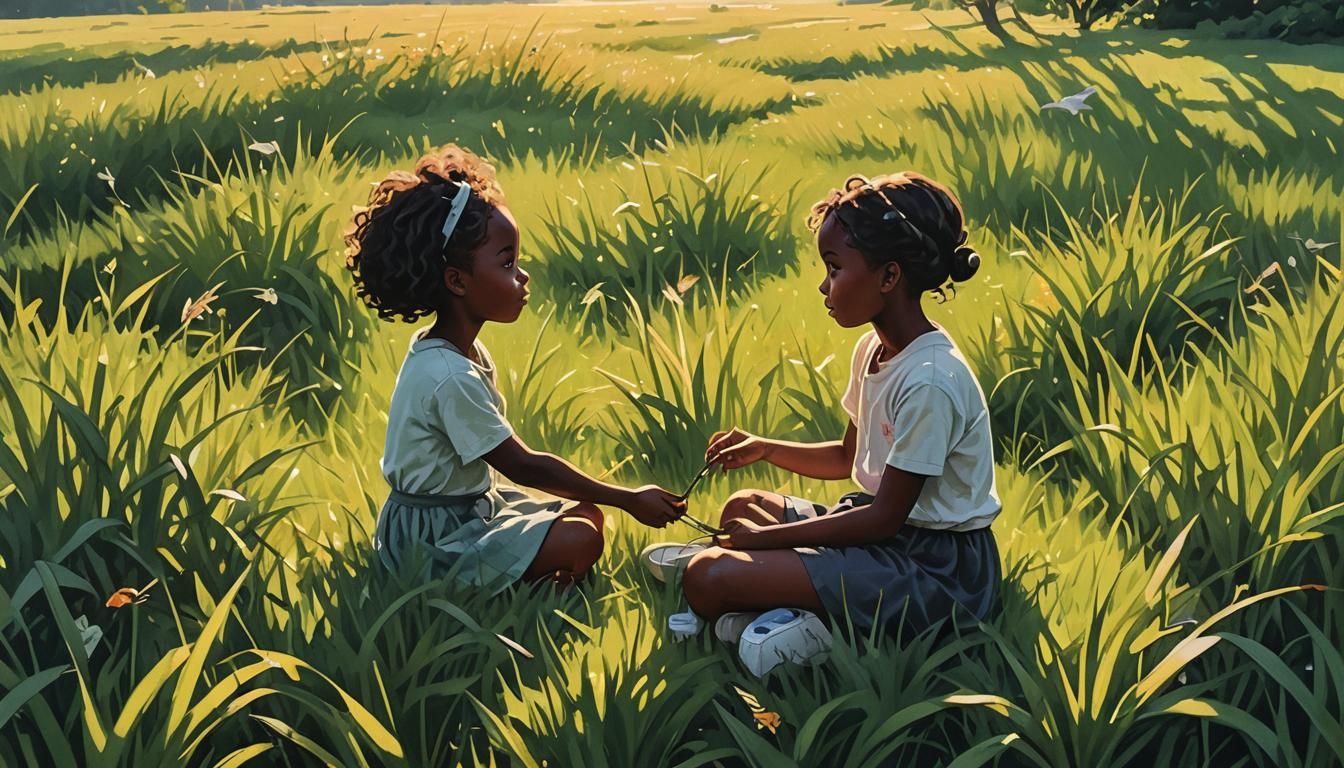 Child in Sunny Meadow