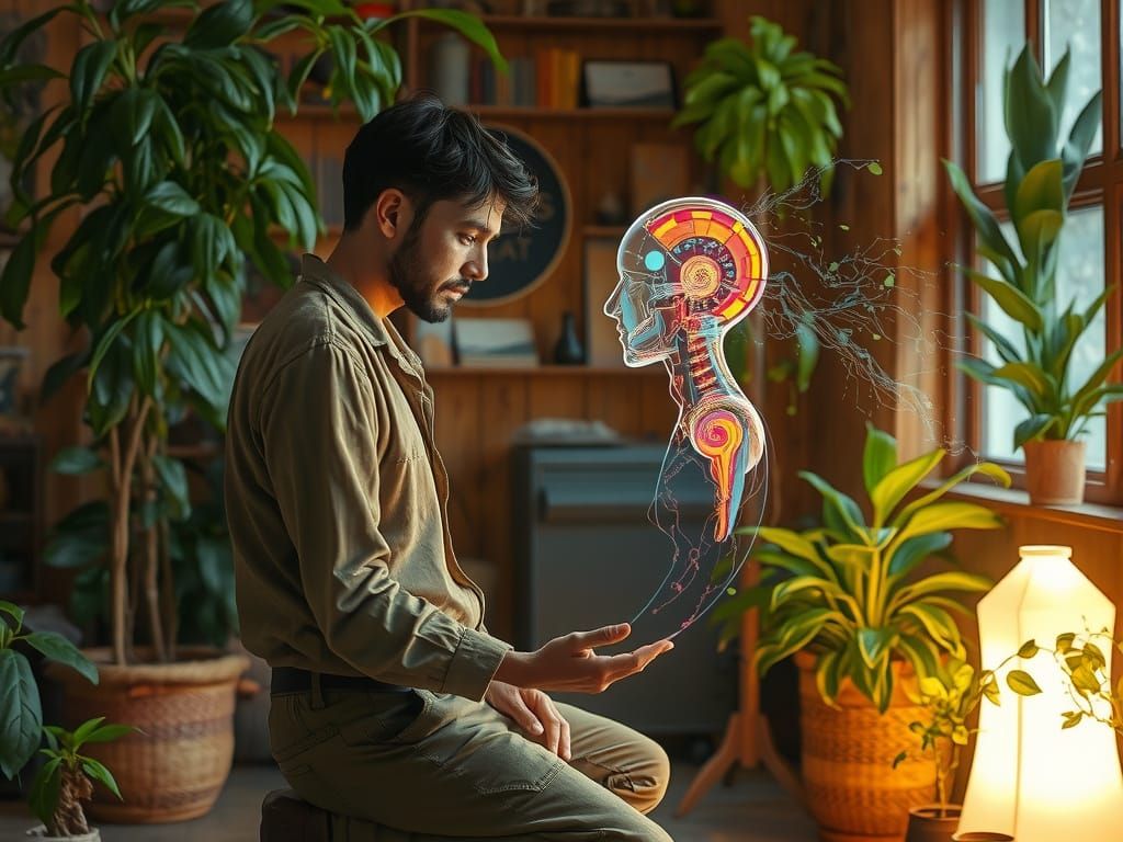 Artist Guides AI Entity in Luminous Studio