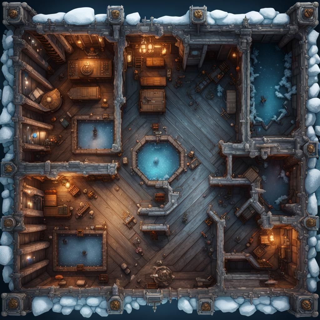 DnD Frozen Pirate Ship Map 2