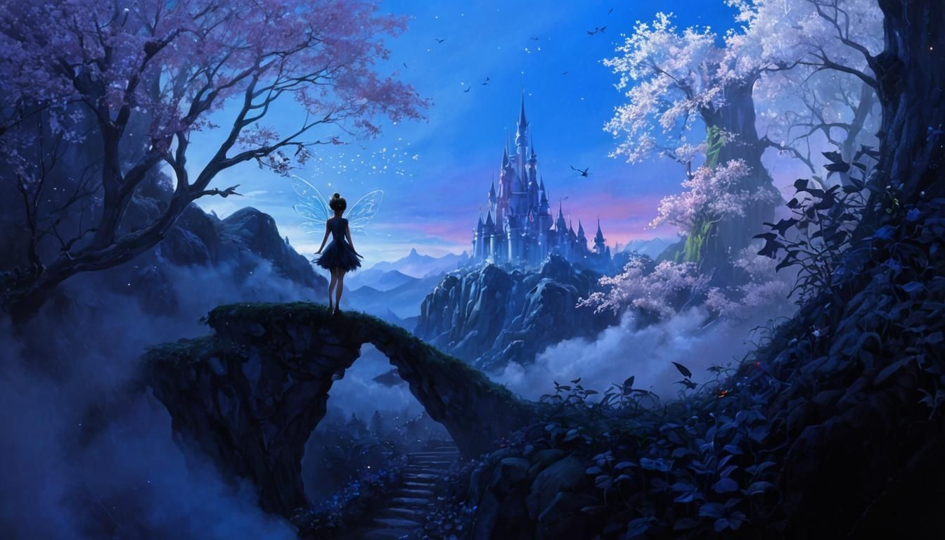 Dark Fairy Tale Femme Fatale with Fairy Wings