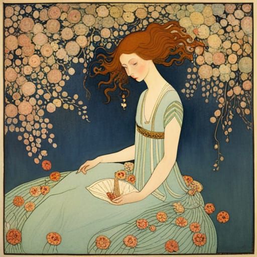 Enchanting Girl Portrait Inspired by Classic Illustration