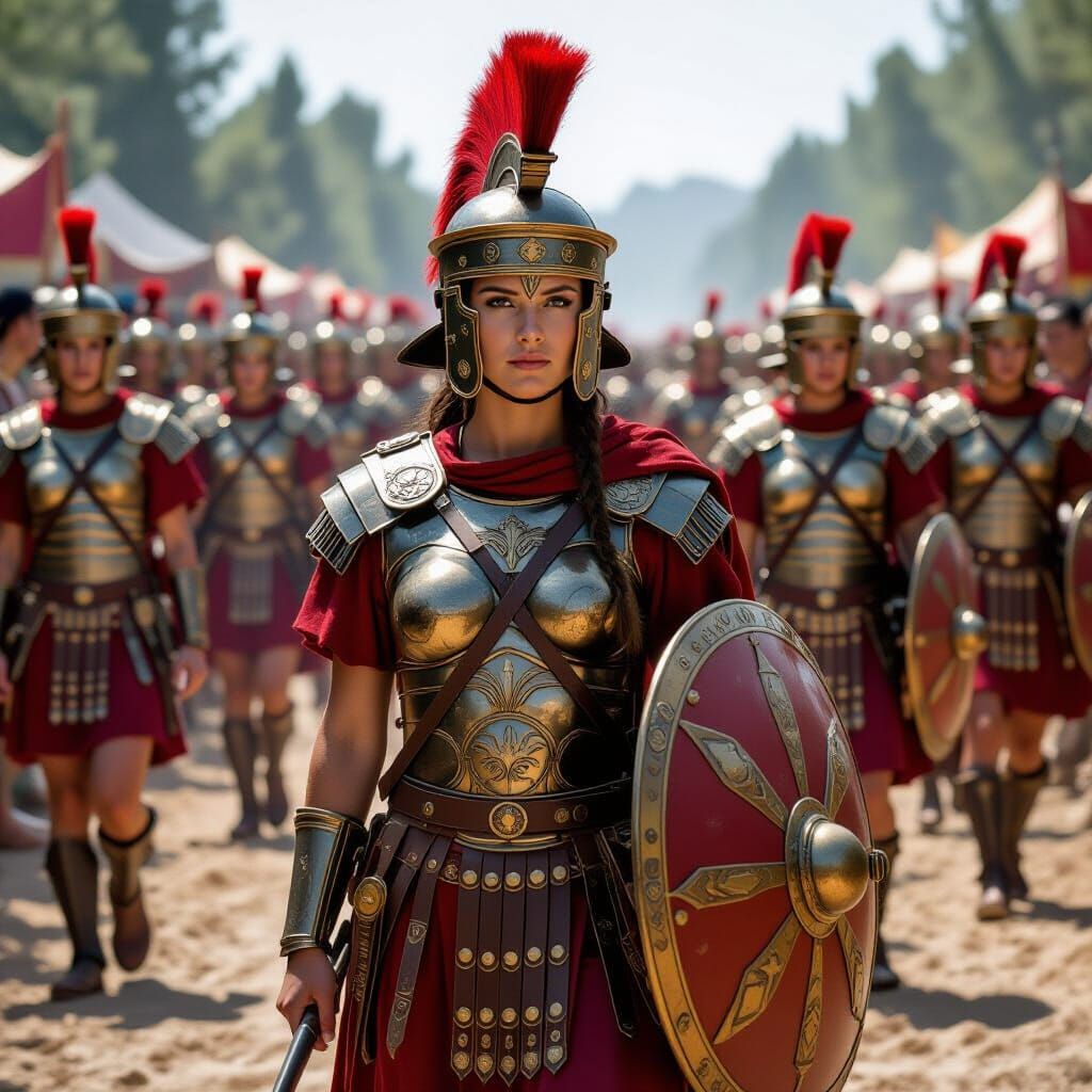 Female Roman Legion Soldier in Armor