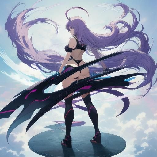 Anime Girl Curves in Manga Style