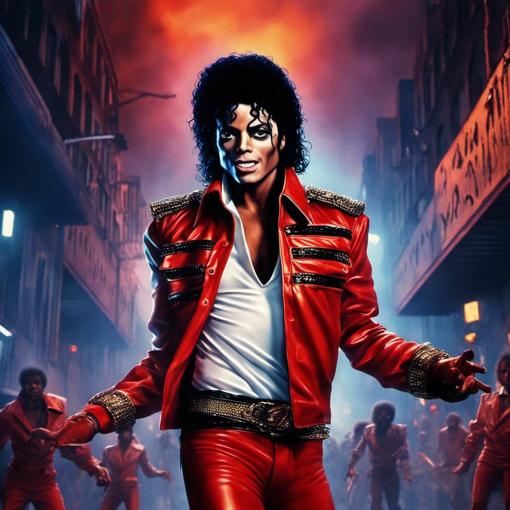 Thriller Album Cover: Detailed Matte Painting