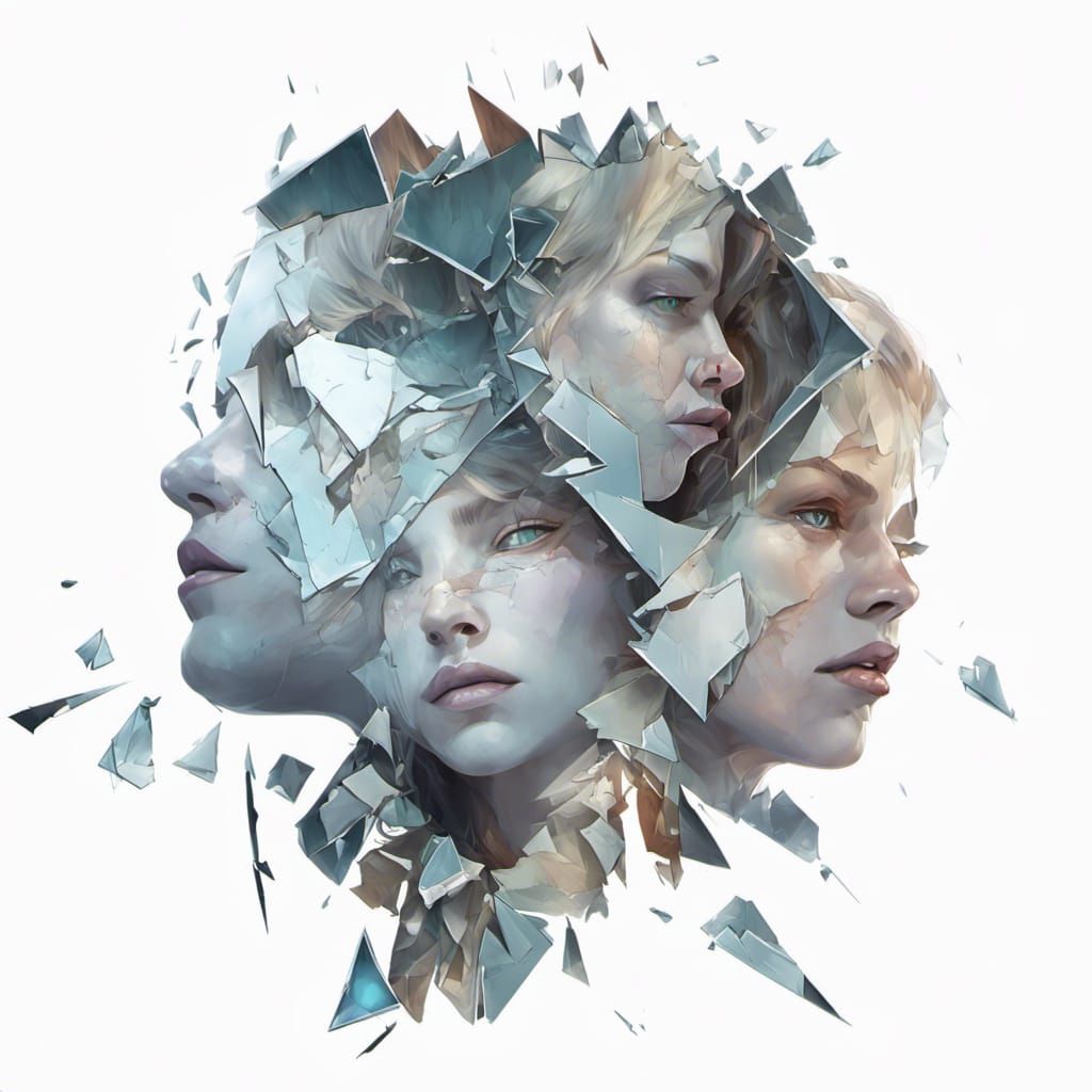 Shattered Personalities: A Digital Art Portrait