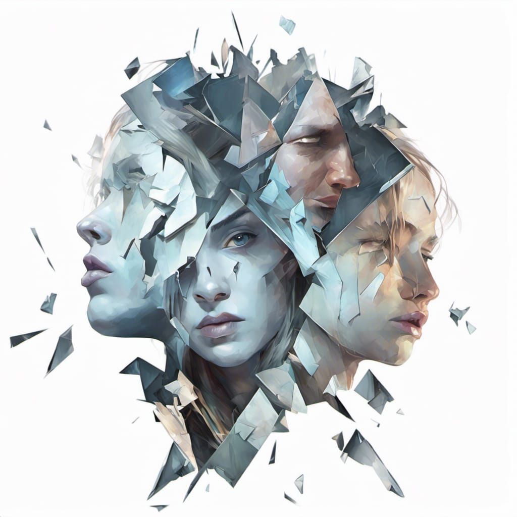 Multiple Personality Disorder: Shattered Mind in Digital Art
