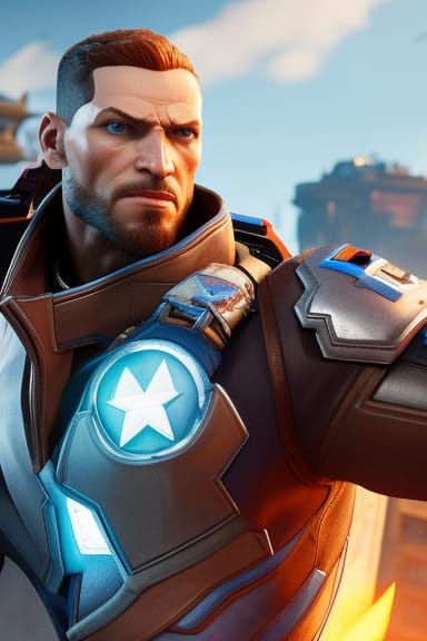 Cole MacGrath as Overwatch Character: Organic Painting