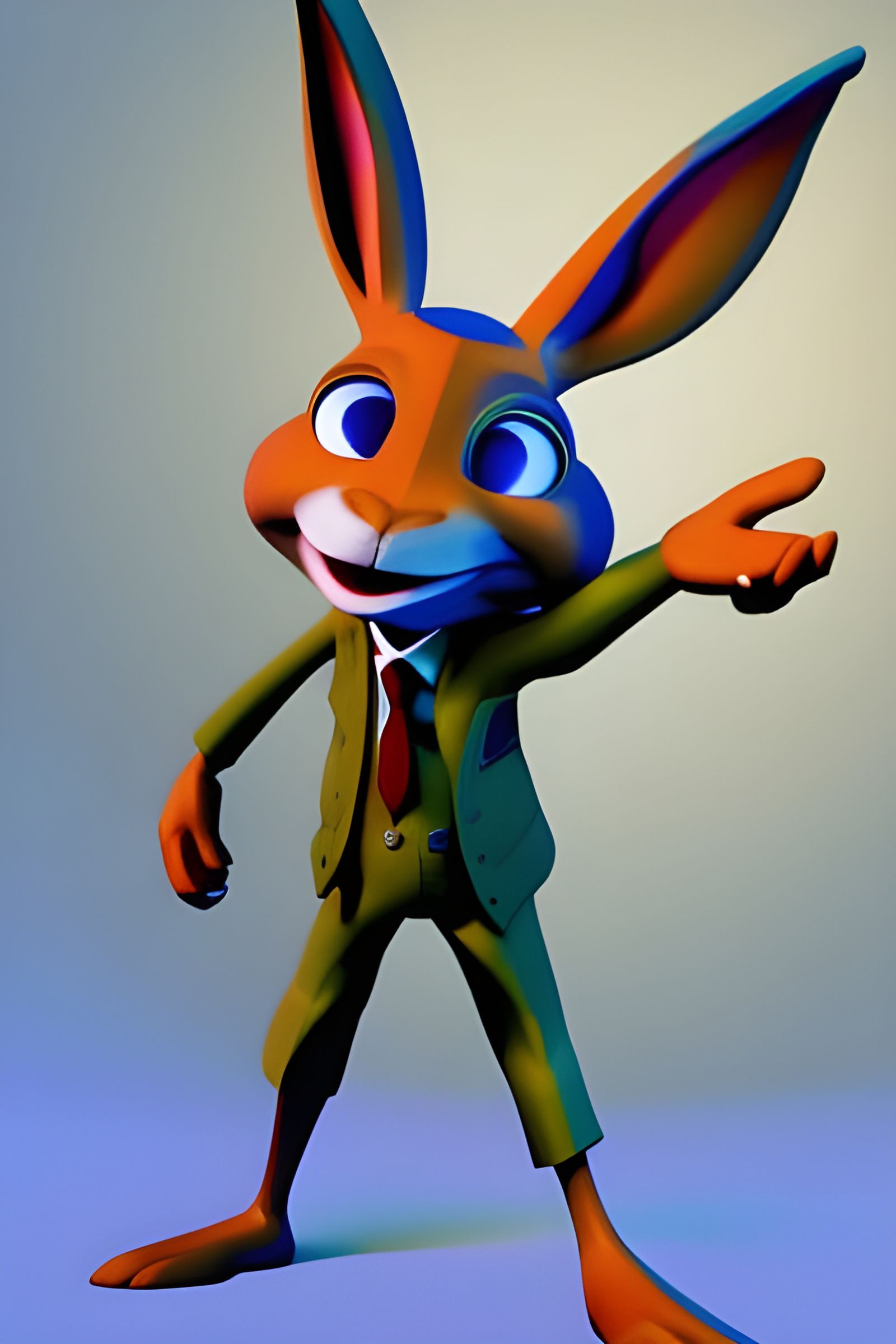 Detective Rabbit: Pixar-Style 3D Render