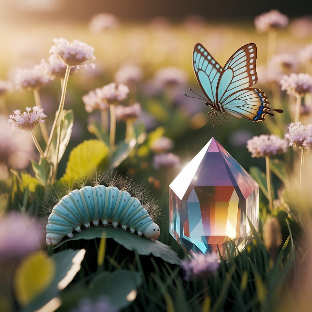 Golden Wildflowers in a Sunlit Meadow