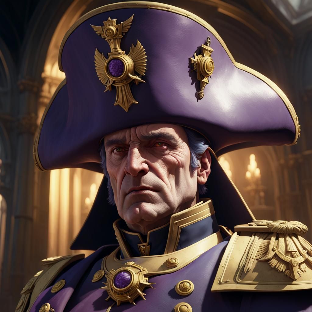 Warhammer 40k Admiral in Dark Fantasy Style