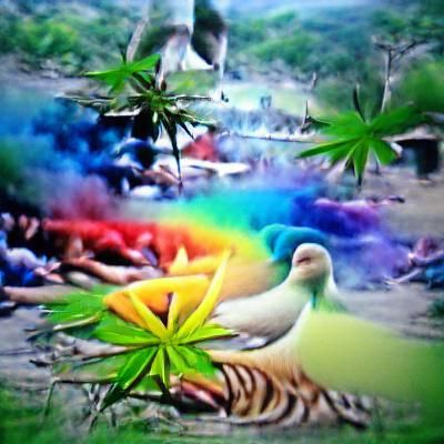 Close-Up of Marijuana Leaves