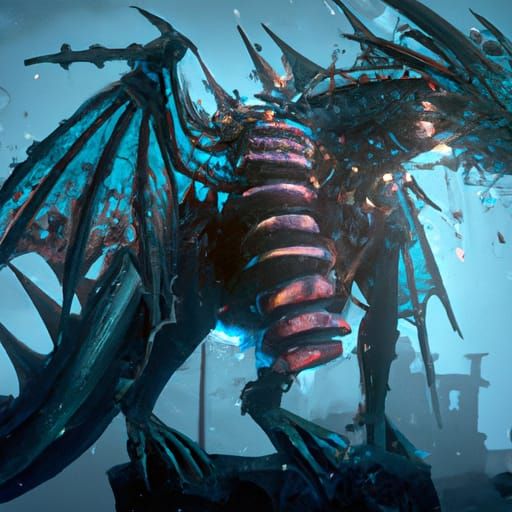 Fantastical Star Dragon in Detailed Digital Painting