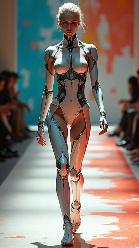 Mechanical Model Catwalk in Syd Mead Style