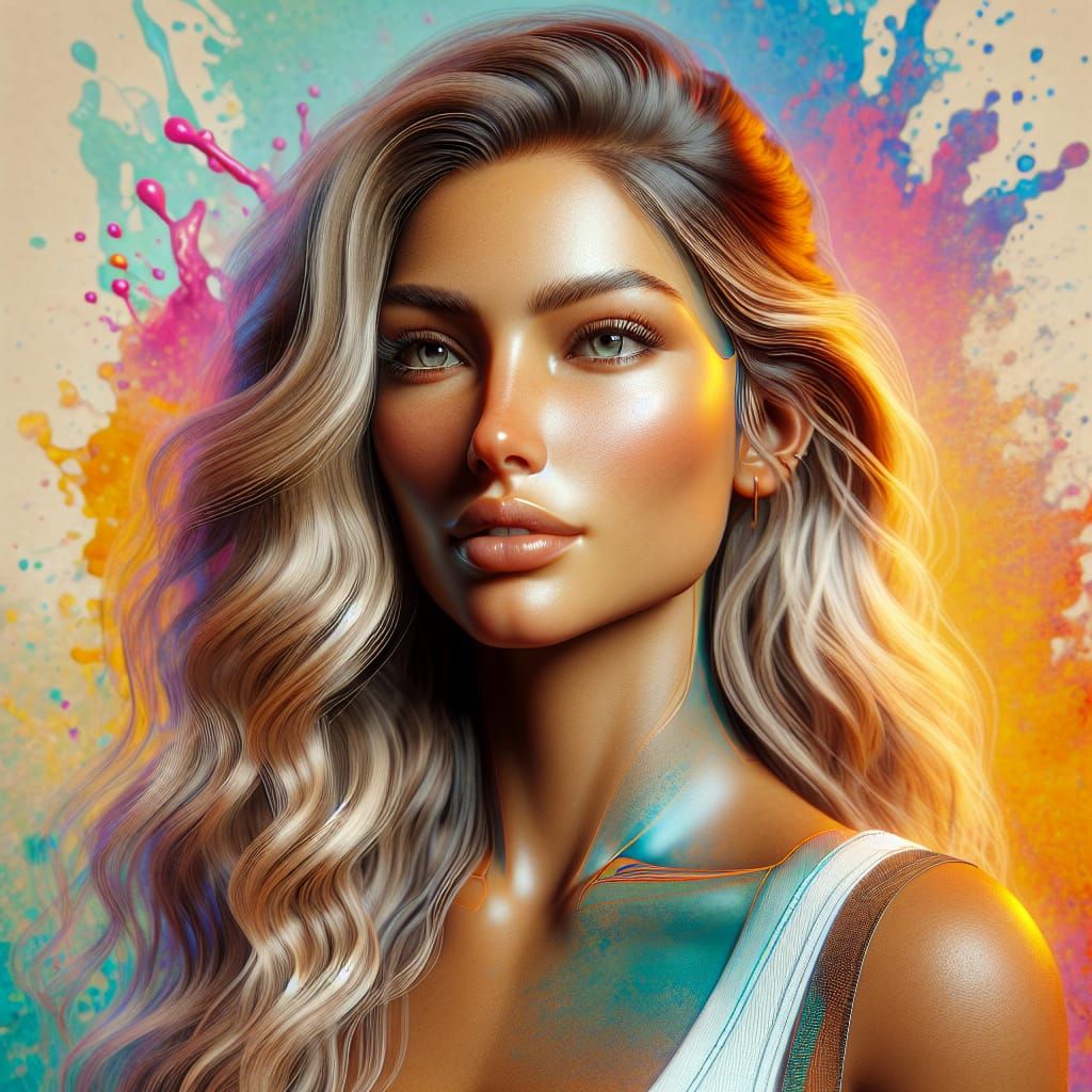 Hyperrealistic AI Surfer Girl Concept Art