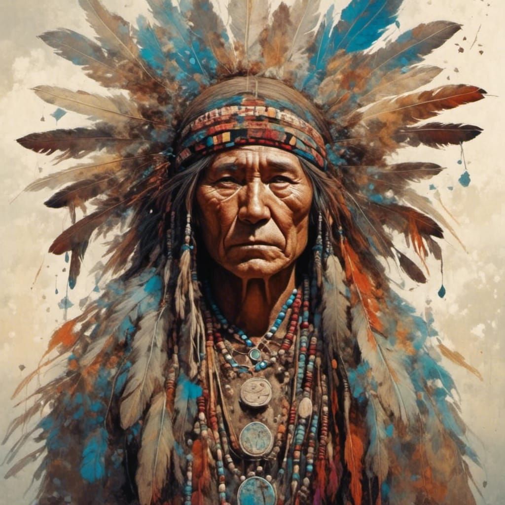 Native American Shaman Portrait