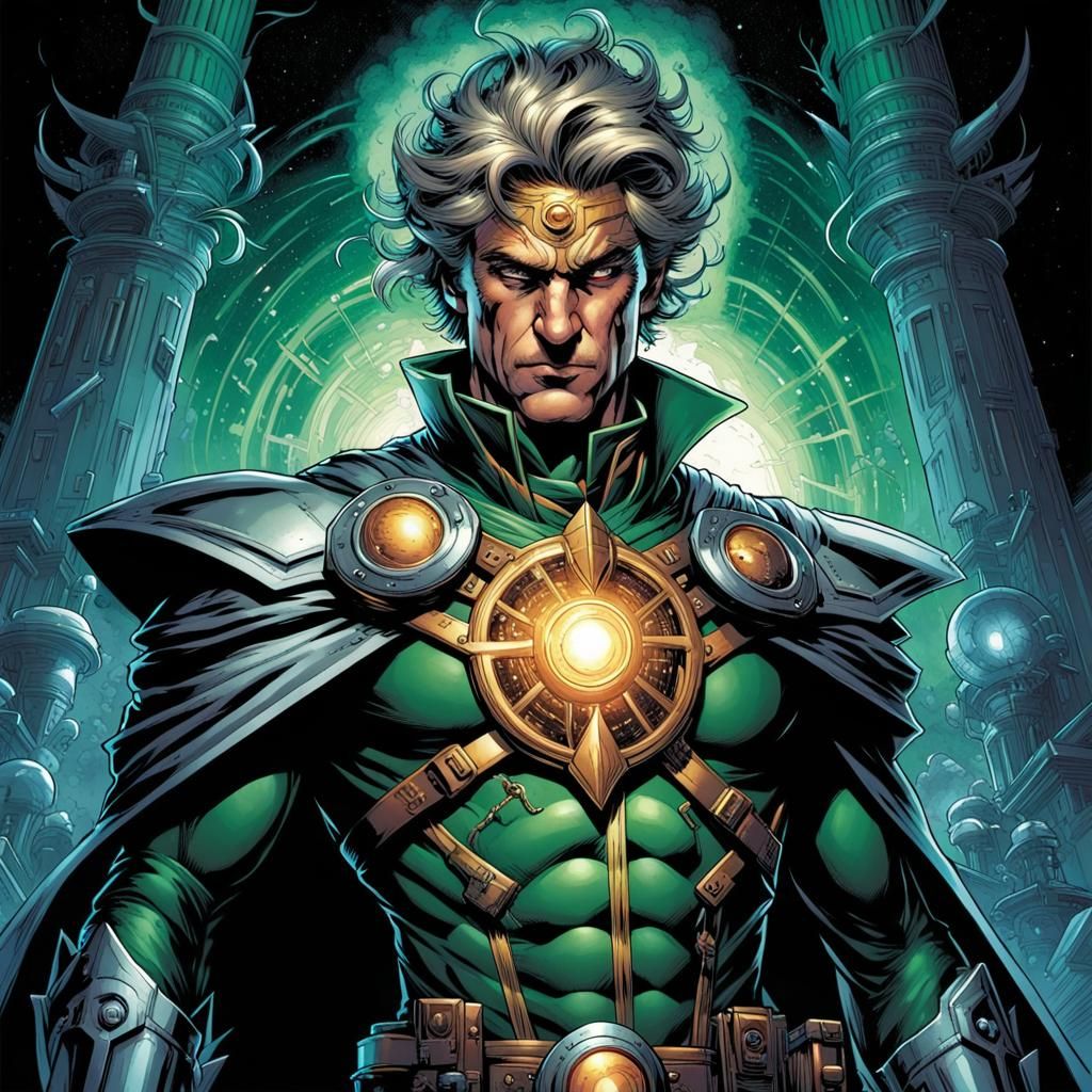 Professor Chaos in Comic Book Style