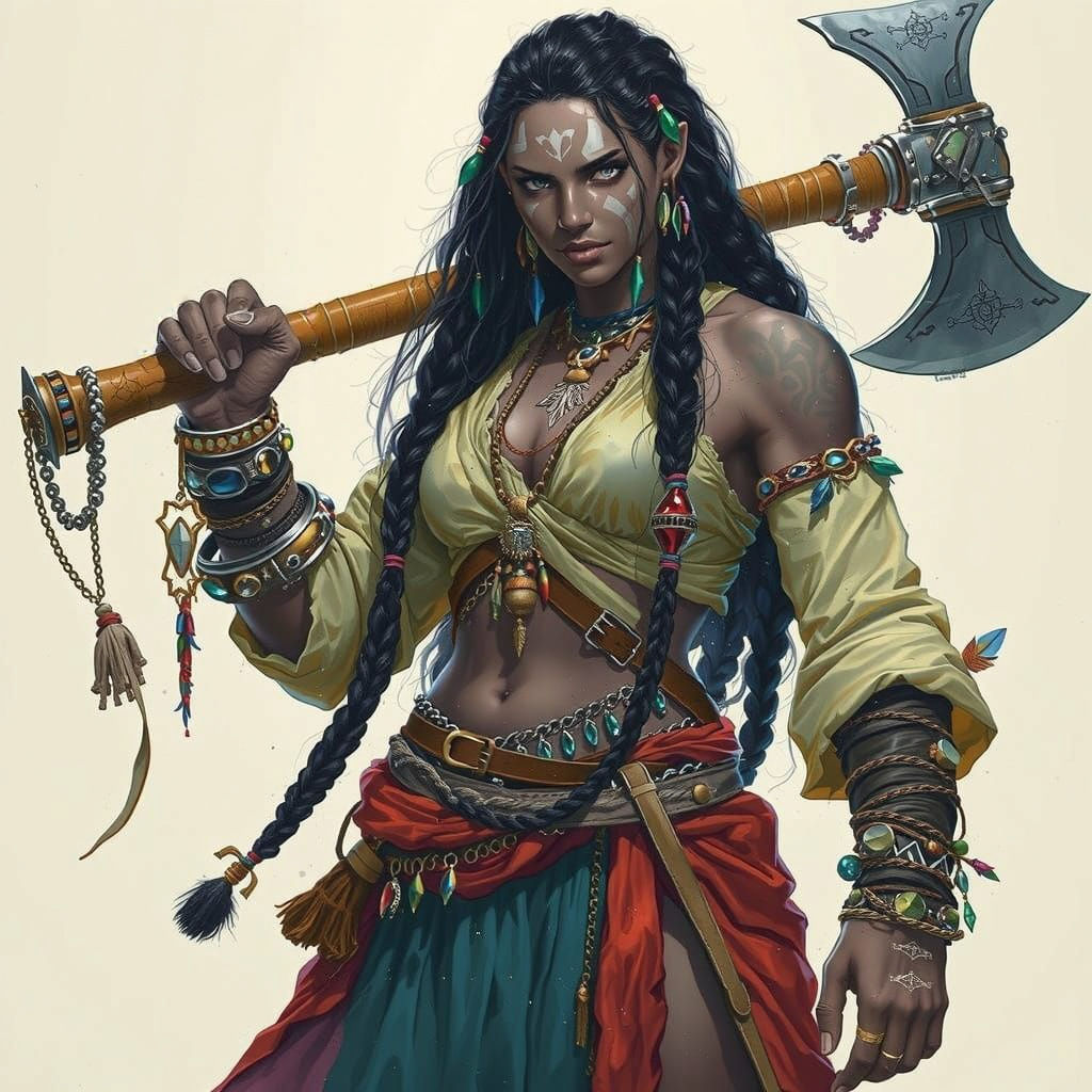 Goliath Pirate Barbarian Woman with Axe
