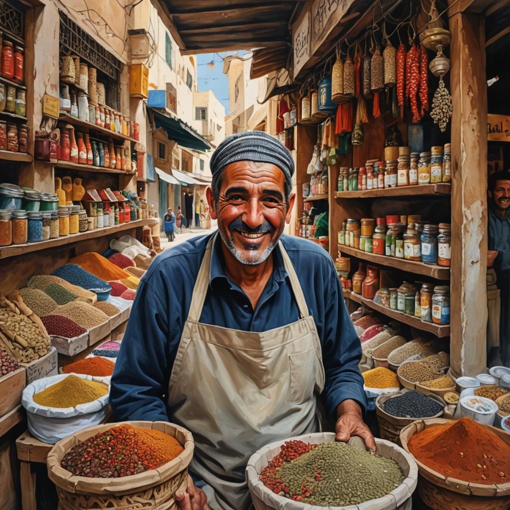 The smiling spices merchant