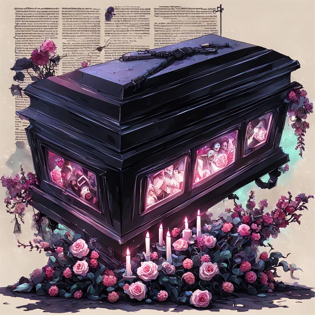 Cyberpunk Funeral Scene
