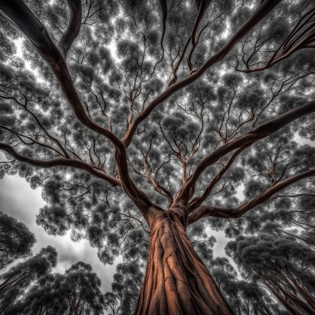 Hyperrealistic Eucalyptus in High Definition