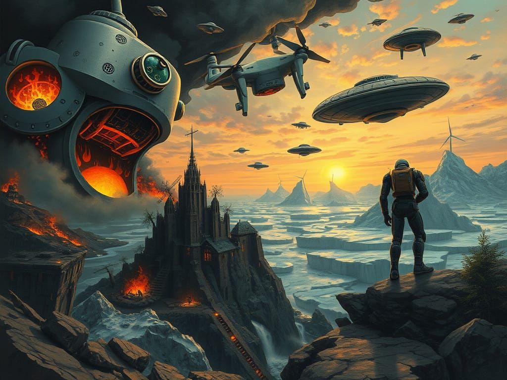 A Futuristic Tapestry of Hope and Despair