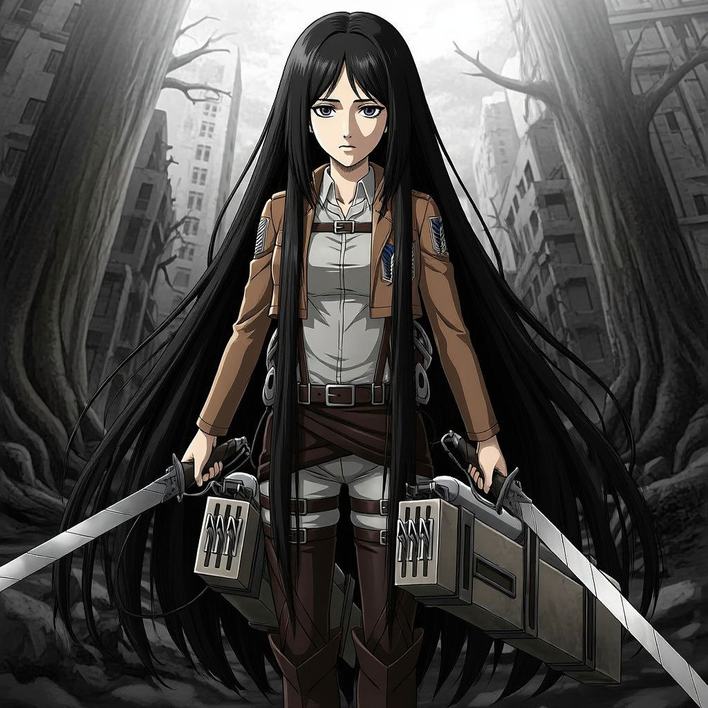 Attack on Titan Female OC with Survey Corps Gear