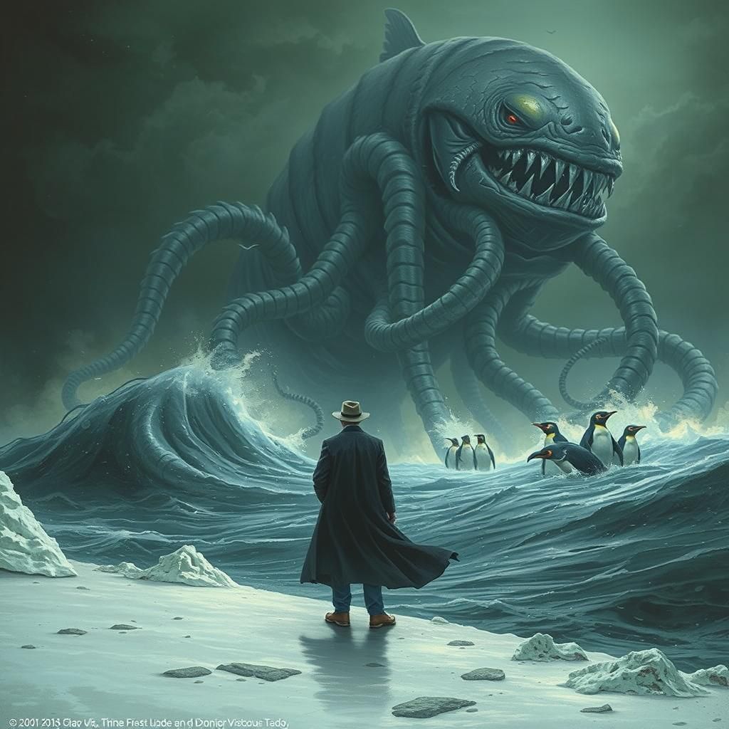 Lovecraftian Sea of Monsters in Biomechanical Style