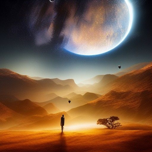 Cinematic Moonscape with a Million Stars