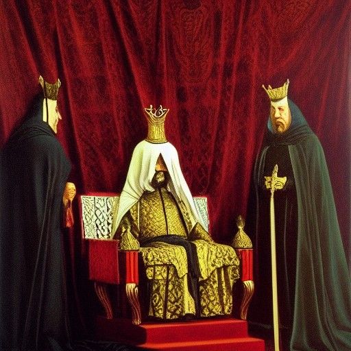 Medieval King's Betrayal in Oil Painting Style