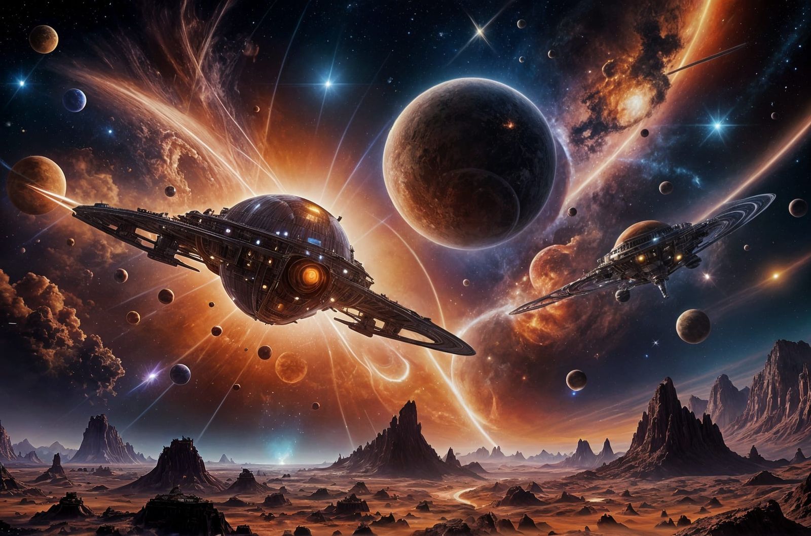 Panoramic Deep Space Exploration with Spacecraft