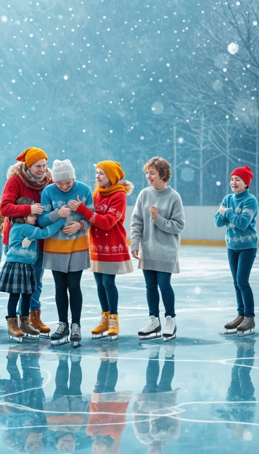 Elemental Family Reunion on a Magical Ice Rink