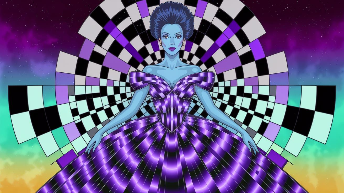 Surreal Woman Portrait in Mixed Media Collage