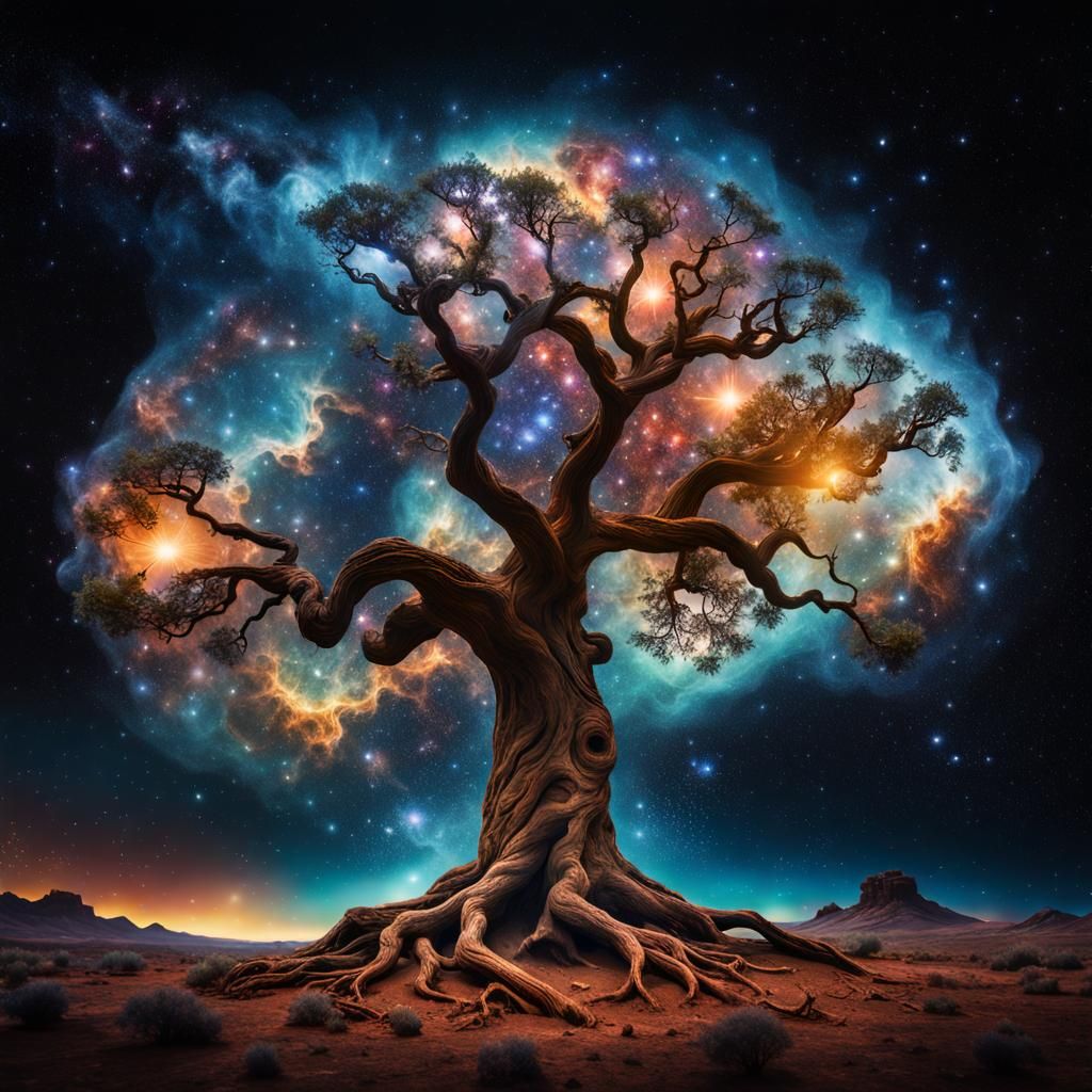 Cosmic Tree of Life Nebula in 8k Resolution