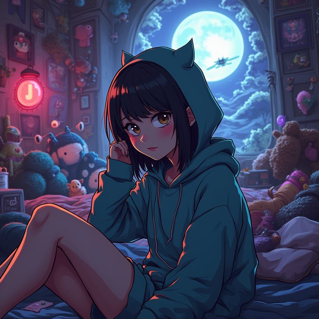 Nori's Nostalgic Room: Futuristic Digital Art