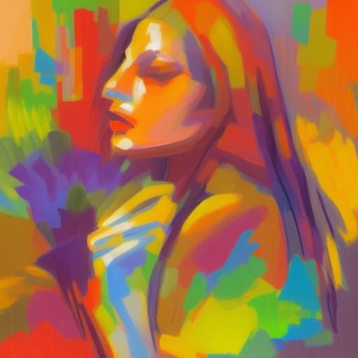 Lesbian Lovers Under the Moon in Pop Art Style