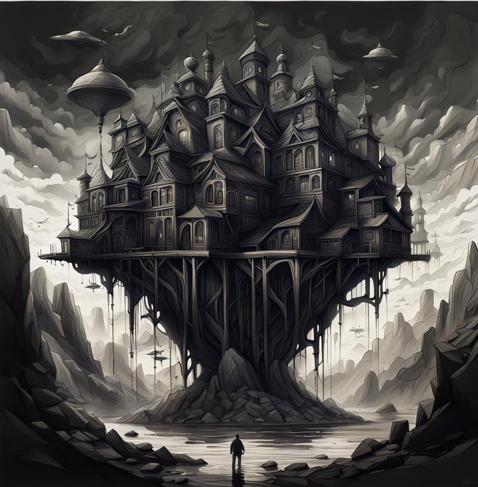 Minimalist Dark Sketch: Losing Individuality