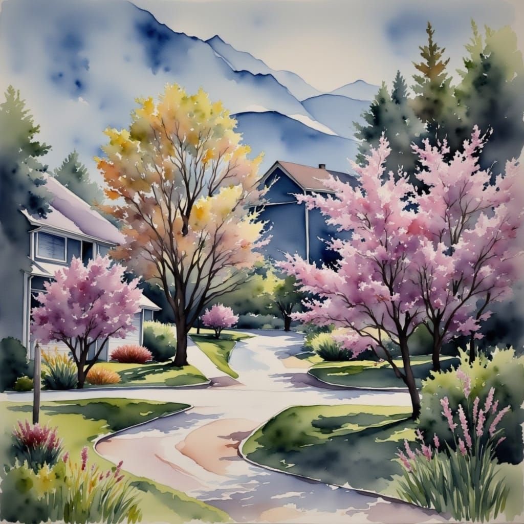 Surreal Watercolor World in Constant Flux