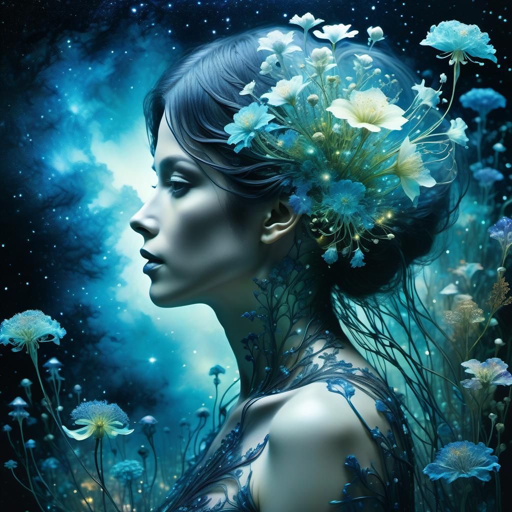 Bioluminescent Flowers Bloom in Ghostly Mind Garden