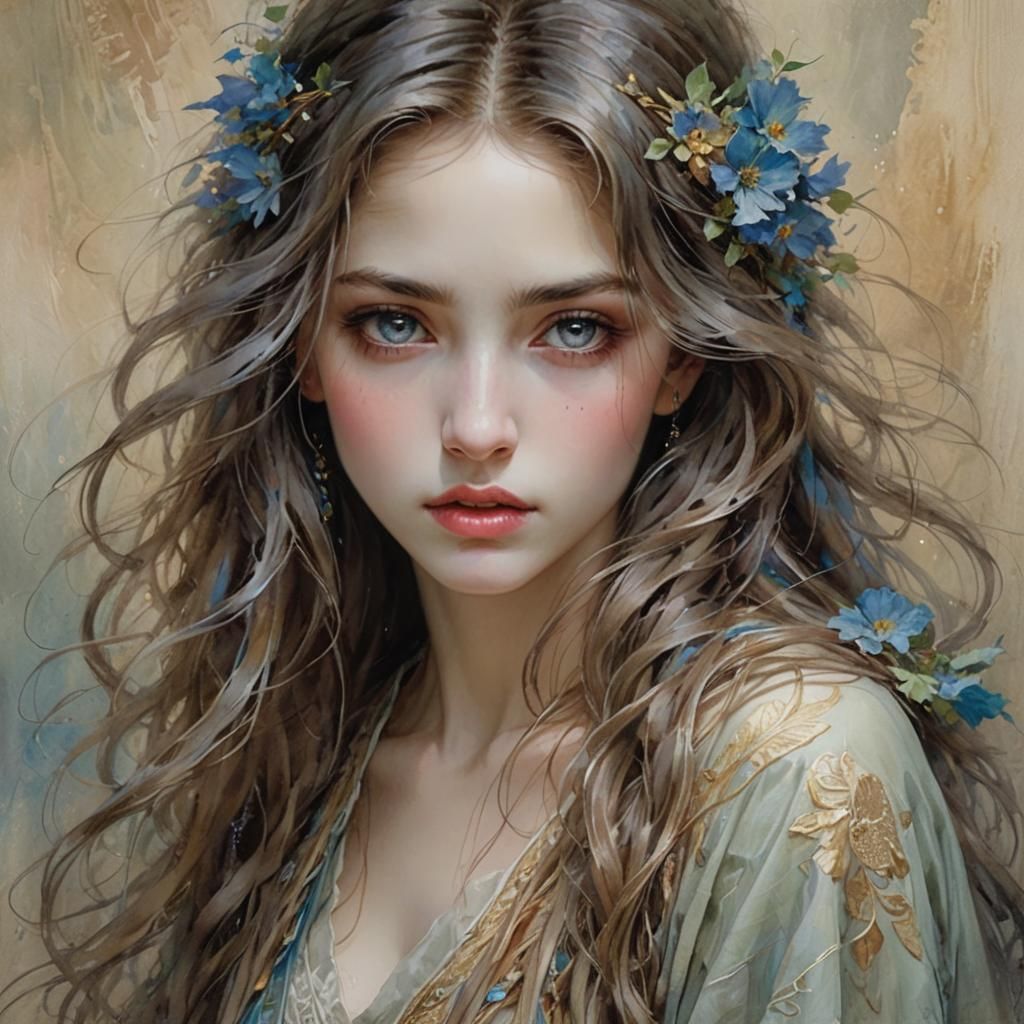 Ethereal Beauty with Expressive Eyes