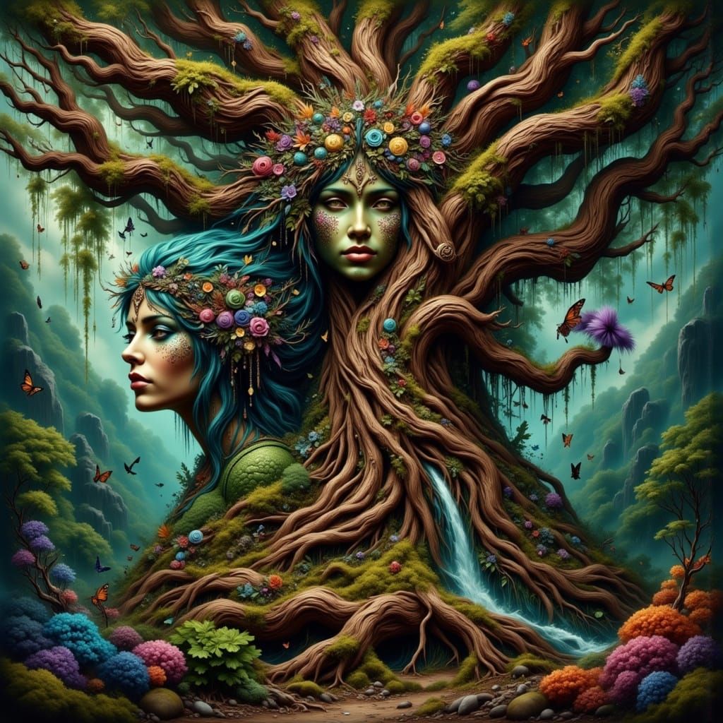 Gaia: Mother Earth in Gothic Style